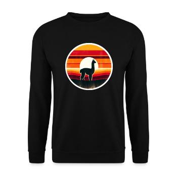 Alpaka - Unisex Pullover - Schwarz - Vorne - Alina (178cm) & Michal (187cm)