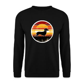 Teckel - Sweat-shirt Unisexe - noir - Devant - Alina (178cm) & Michal (187cm)