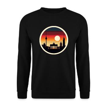 Berlin - Sweat-shirt Unisexe - noir - Devant - Alina (178cm) & Michal (187cm)