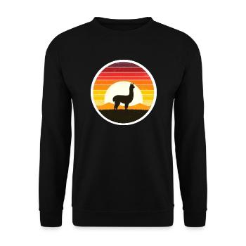 Alpaka - Unisex Pullover - Schwarz - Vorne - Alina (178cm) & Michal (187cm)