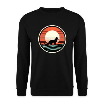 Fox - Unisex Sweatshirt - black - Front - Alina (178cm) & Michal (187cm)