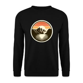 Gardasee Lake Garda - Unisex Sweatshirt - black - Front - Alina (178cm) & Michal (187cm)