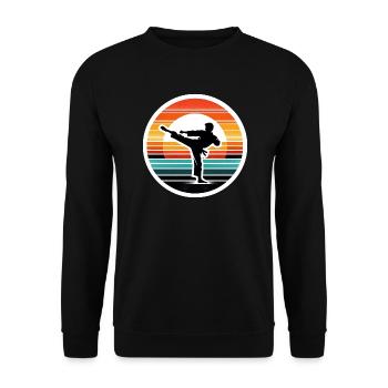 Judo - Unisex Sweatshirt - black - Front - Alina (178cm) & Michal (187cm)