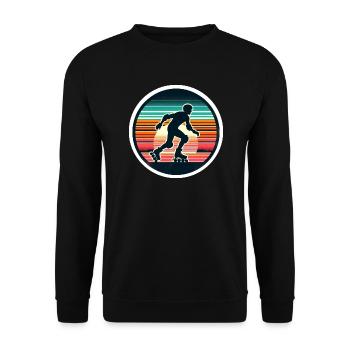Inline Skating - Unisex Pullover - Schwarz - Vorne - Alina (178cm) & Michal (187cm)