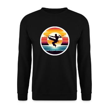 Cadeau de combattant de capoeira - Sweat-shirt Unisexe - noir - Devant - Alina (178cm) & Michal (187cm)