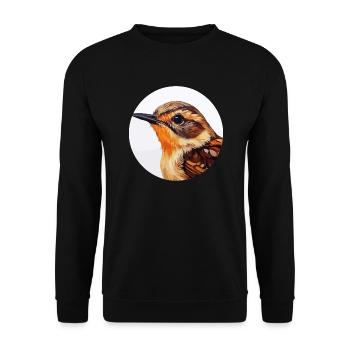 Wren bird - Unisex Sweatshirt - black - Front - Alina (178cm) & Michal (187cm)