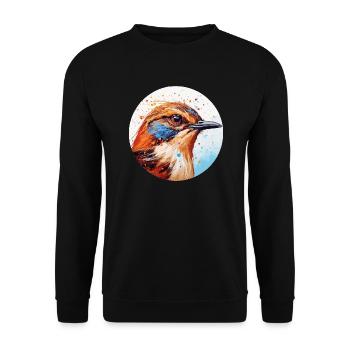 Wren bird - Unisex Sweatshirt - black - Front - Alina (178cm) & Michal (187cm)