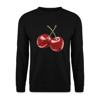Cherry - Unisex Sweatshirt - black - Front - Alina (178cm) & Michal (187cm)