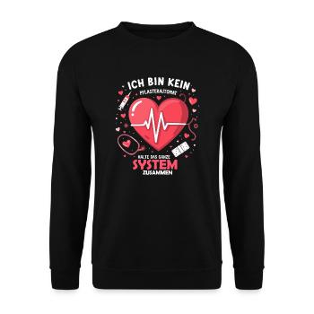 Ich Halte Das System Zusammen Pfleger - Unisex Pullover - Schwarz - Vorne - Alina (178cm) & Michal (187cm)