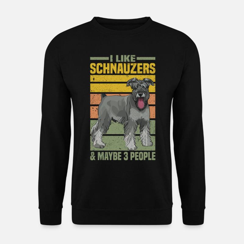 Schnauzer Hunde - Unisex Pullover - Schwarz