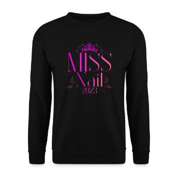 Miss Nail 2023 Nail Design Nail Salon - Unisex Sweatshirt - black - Front - Alina (178cm) & Michal (187cm)