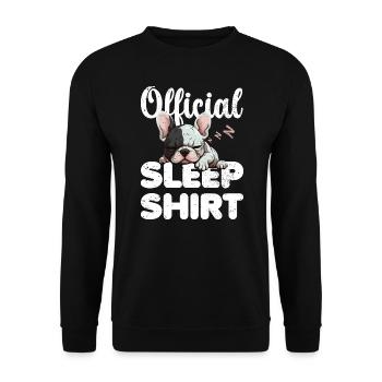 Frenchi Chemise de nuit officielle Lazy Relax - Sweat-shirt Unisexe - noir - Devant - Alina (178cm) & Michal (187cm)