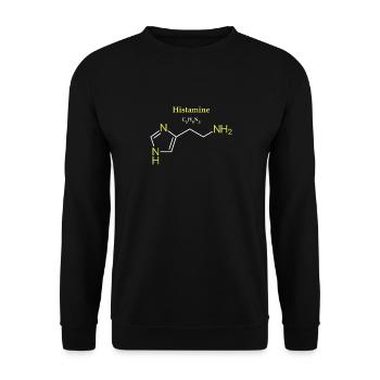 Histamine Molecule - Unisex Sweatshirt - black - Front - Alina (178cm) & Michal (187cm)