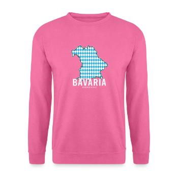 Bavaria Germany Contour Flag1 - Unisex Sweatshirt - pink - Front
