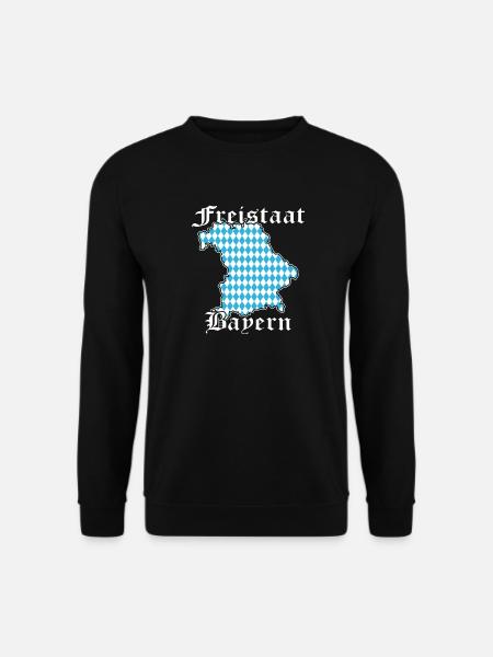 Freistaat Bayern Kontur Flagge 2 - Unisex Pullover - Schwarz