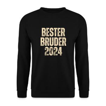 BESTER BRUDER 2024 - Unisex Pullover - Schwarz - Vorne - Alina (178cm) & Michal (187cm)