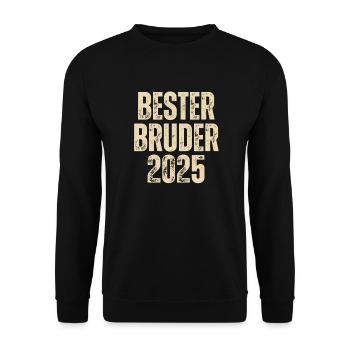 BESTER BRUDER 2025 - Unisex Pullover - Schwarz - Vorne - Alina (178cm) & Michal (187cm)