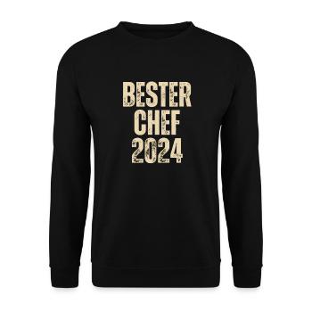 BESTER CHEF 2024 - Unisex Pullover - Schwarz - Vorne - Alina (178cm) & Michal (187cm)