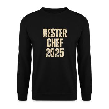 BESTER CHEF 2025 - Unisex Pullover - Schwarz - Vorne - Alina (178cm) & Michal (187cm)