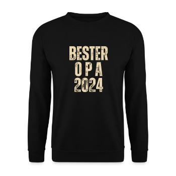 BESTER OPA 2024 - Unisex Pullover - Schwarz - Vorne - Alina (178cm) & Michal (187cm)
