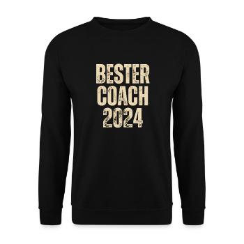 BESTER COACH 2024 - Unisex Pullover - Schwarz - Vorne - Alina (178cm) & Michal (187cm)