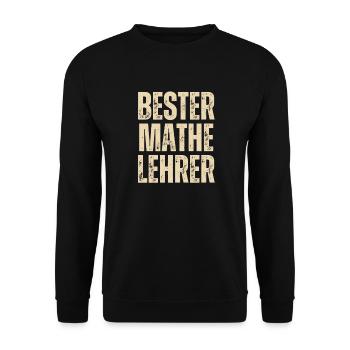 BESTER MATHELEHRER - Unisex Pullover - Schwarz - Vorne - Alina (178cm) & Michal (187cm)