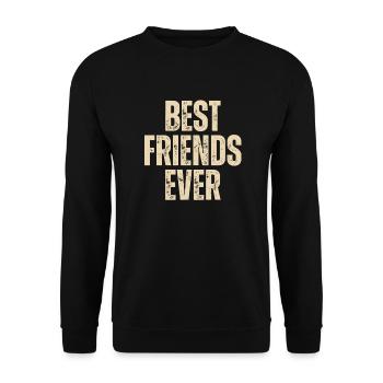 LES MEILLEURS AMIS DE TOUS LES TEMPS - Sweat-shirt Unisexe - noir - Devant - Alina (178cm) & Michal (187cm)