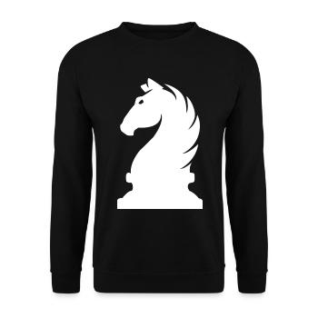 Joueur d’échecs Springer joueur d’échecs - Sweat-shirt Unisexe - noir - Devant - Alina (178cm) & Michal (187cm)
