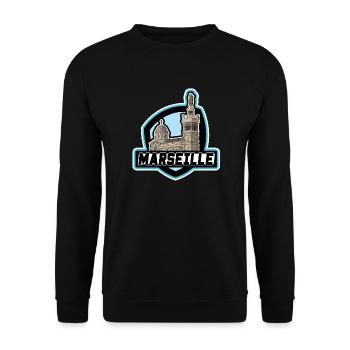 Logo Marseille - Sweat-shirt Unisexe - noir - Devant - Alina (178cm) & Michal (187cm)