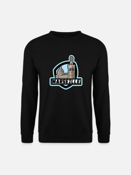 Logo Marseille - Sweat-shirt Unisexe - noir