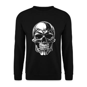 Skull - Unisex Sweatshirt - black - Front - Alina (178cm) & Michal (187cm)