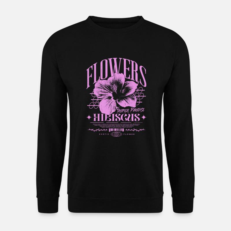 Hibiskusblüte Hibiskus Blume - Unisex Pullover - Schwarz