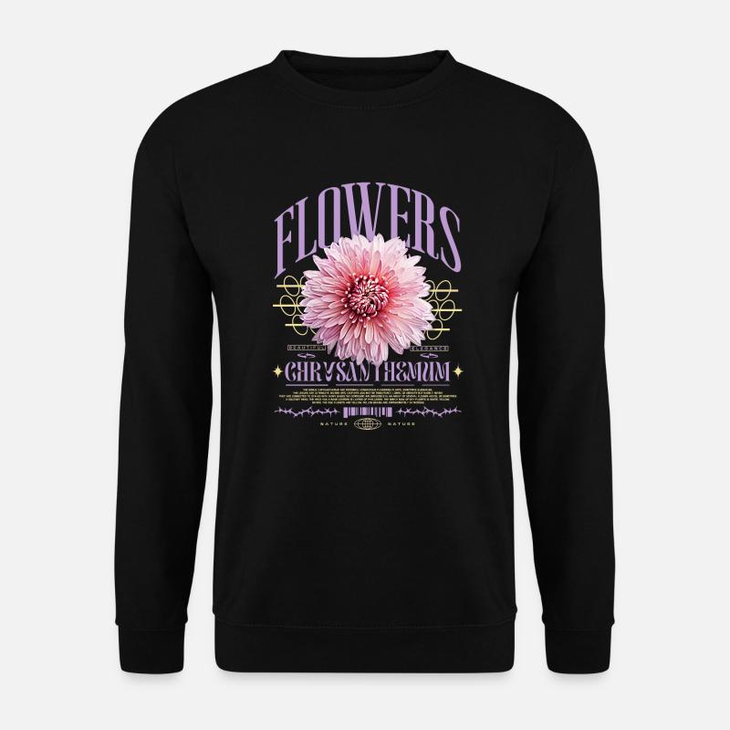 Chrysantheme Chrysanthemen - Unisex Pullover - Schwarz