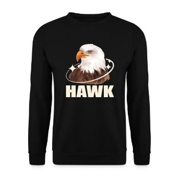 Hawk - Unisex Sweatshirt - black - Front - Alina (178cm) & Michal (187cm)