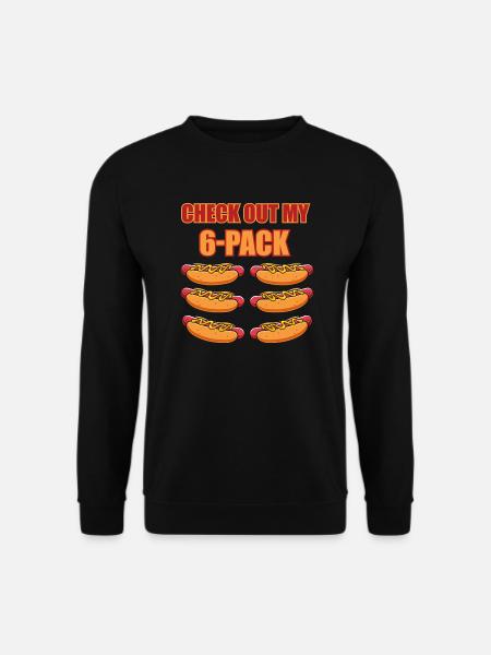 Check out my 6 pack - Unisex Sweatshirt - black