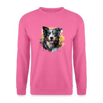 Chien - Sweat-shirt Unisexe - rose - Devant