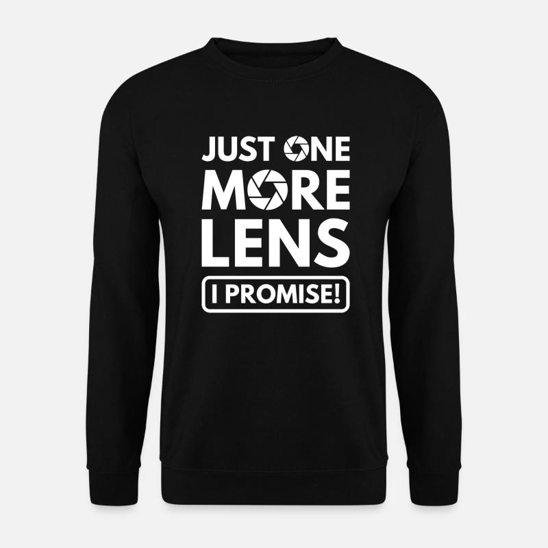 Nur noch ein Objektiv, das ich verspreche - Unisex Pullover - Schwarz