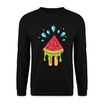 Pastèque Popsicle Fruits d’été sucrés - Sweat-shirt Unisexe - noir - Devant - Alina (178cm) & Michal (187cm)