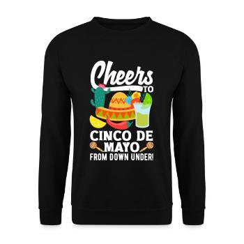 Cheers to Cinco de Mayo from Down Under - Unisex Pullover - Schwarz - Vorne - Alina (178cm) & Michal (187cm)
