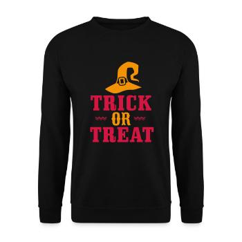 Trick or Treat - Unisex Sweatshirt - black - Front - Alina (178cm) & Michal (187cm)
