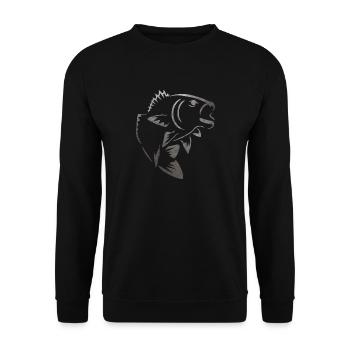 Barsch Angeln - Barsch Shirt - Unisex Pullover - Schwarz - Vorne - Alina (178cm) & Michal (187cm)