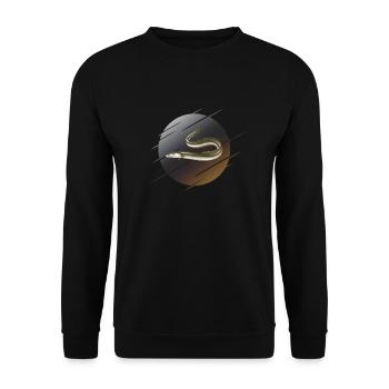 Eel fishing worm fish - Unisex Sweatshirt - black - Front - Alina (178cm) & Michal (187cm)