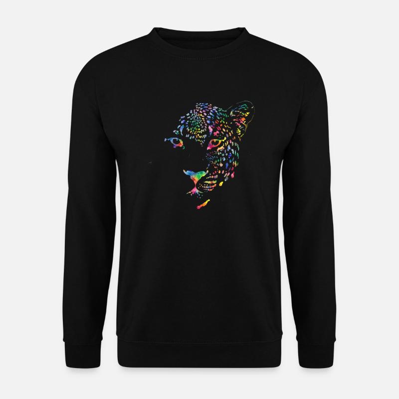 Leopard Multicolour - Unisex Pullover - Schwarz