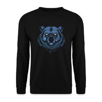Ours ours brun Grizzly Tête DeNtage Graphiques - Sweat-shirt Unisexe - noir - Devant - Alina (178cm) & Michal (187cm)