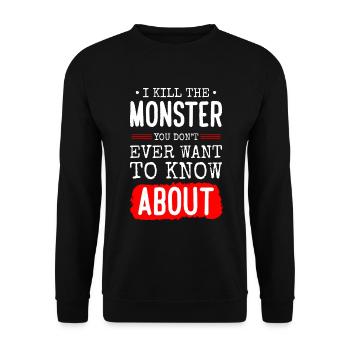 Süß Familie Halloween Große Schwester - Unisex Pullover - Schwarz - Vorne - Alina (178cm) & Michal (187cm)