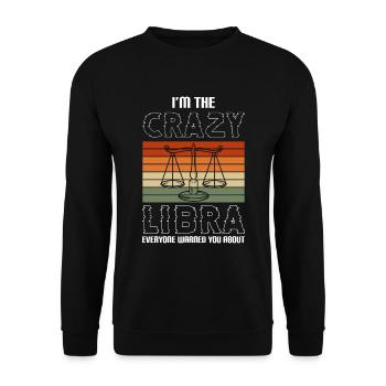Birthday Zodiac Sign October Sky - Unisex Sweatshirt - black - Front - Alina (178cm) & Michal (187cm)