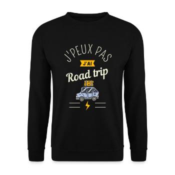 J peux Pas J Ai Road Trip - Sweat-shirt Unisexe - noir - Devant - Alina (178cm) & Michal (187cm)