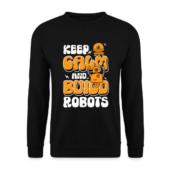 Robot Electrics Toys Robotics - Unisex Sweatshirt - black - Front - Alina (178cm) & Michal (187cm)