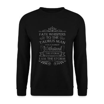 Élément Taureau Avril Mois de naissance - Sweat-shirt Unisexe - noir - Devant - Alina (178cm) & Michal (187cm)