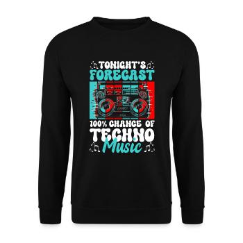 House Rave Music Music Energy - Unisex Sweatshirt - black - Front - Alina (178cm) & Michal (187cm)